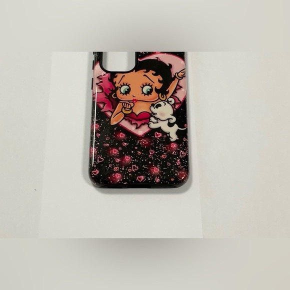 Samsung Galaxy S23 Tough Case - “Betty Boop & Pudgy in Retro Black & Pink” - Picture 1 of 6